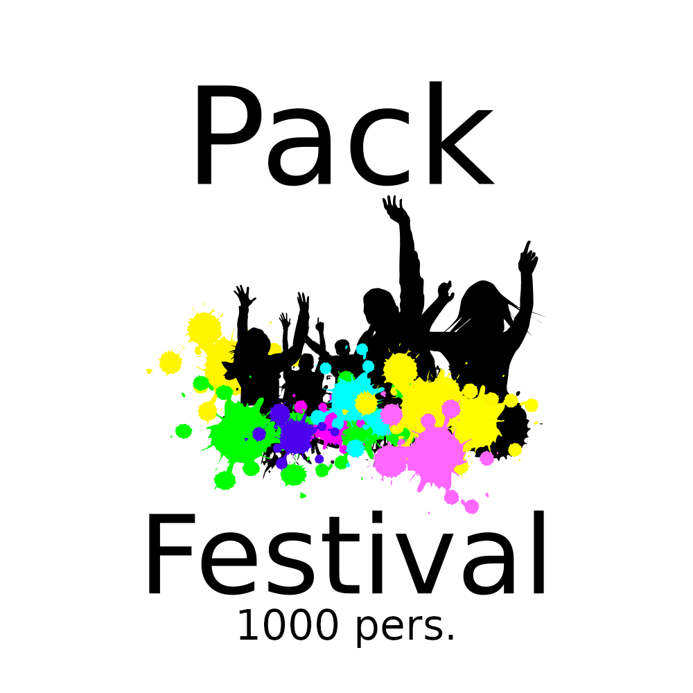 Pack festival pour 1000 personnes - Sachet 50g