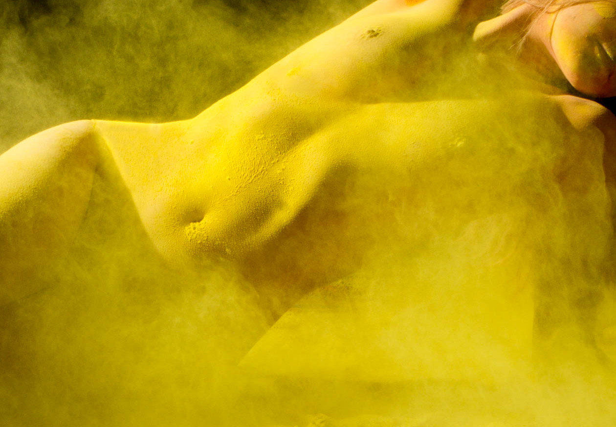 Poudre colorée Holi-Color en action